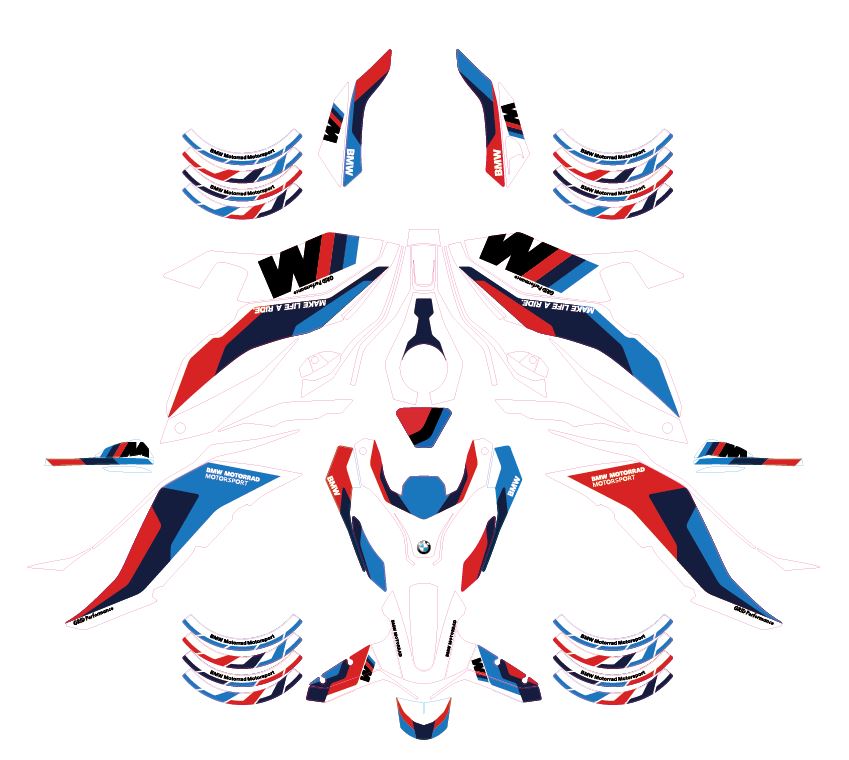 BMW F900XR Graphic Decal Sticker Kit (1-1.M)