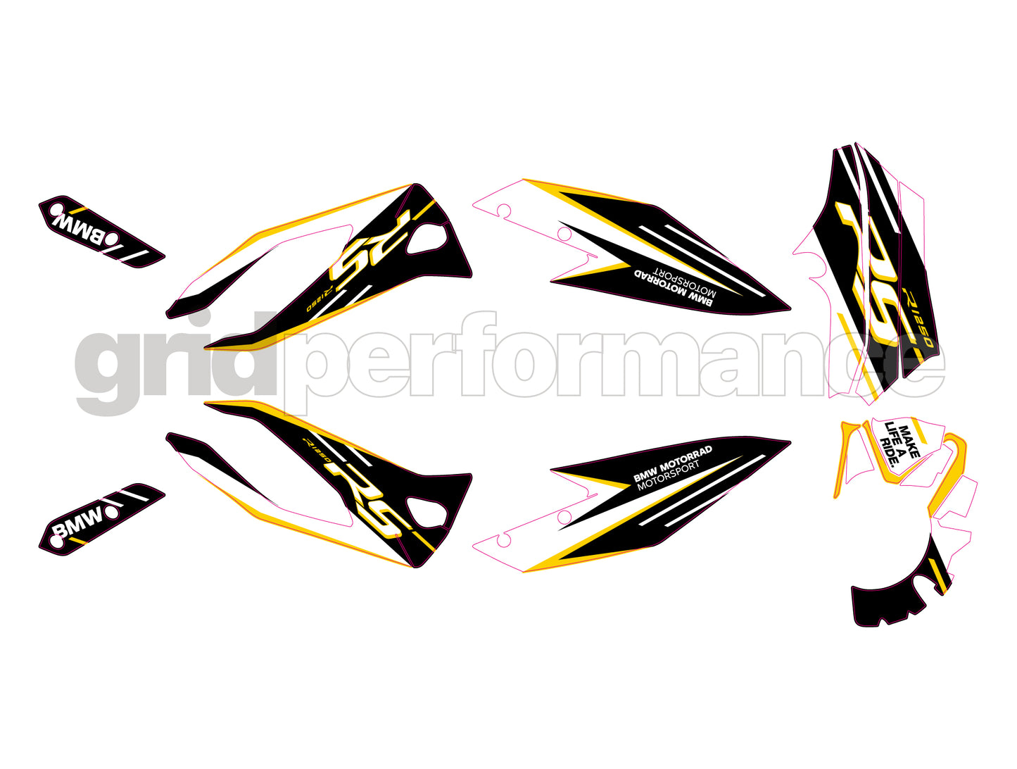 BMW R1250RS Graphic Decal Sticker Kit (1-4.FY)