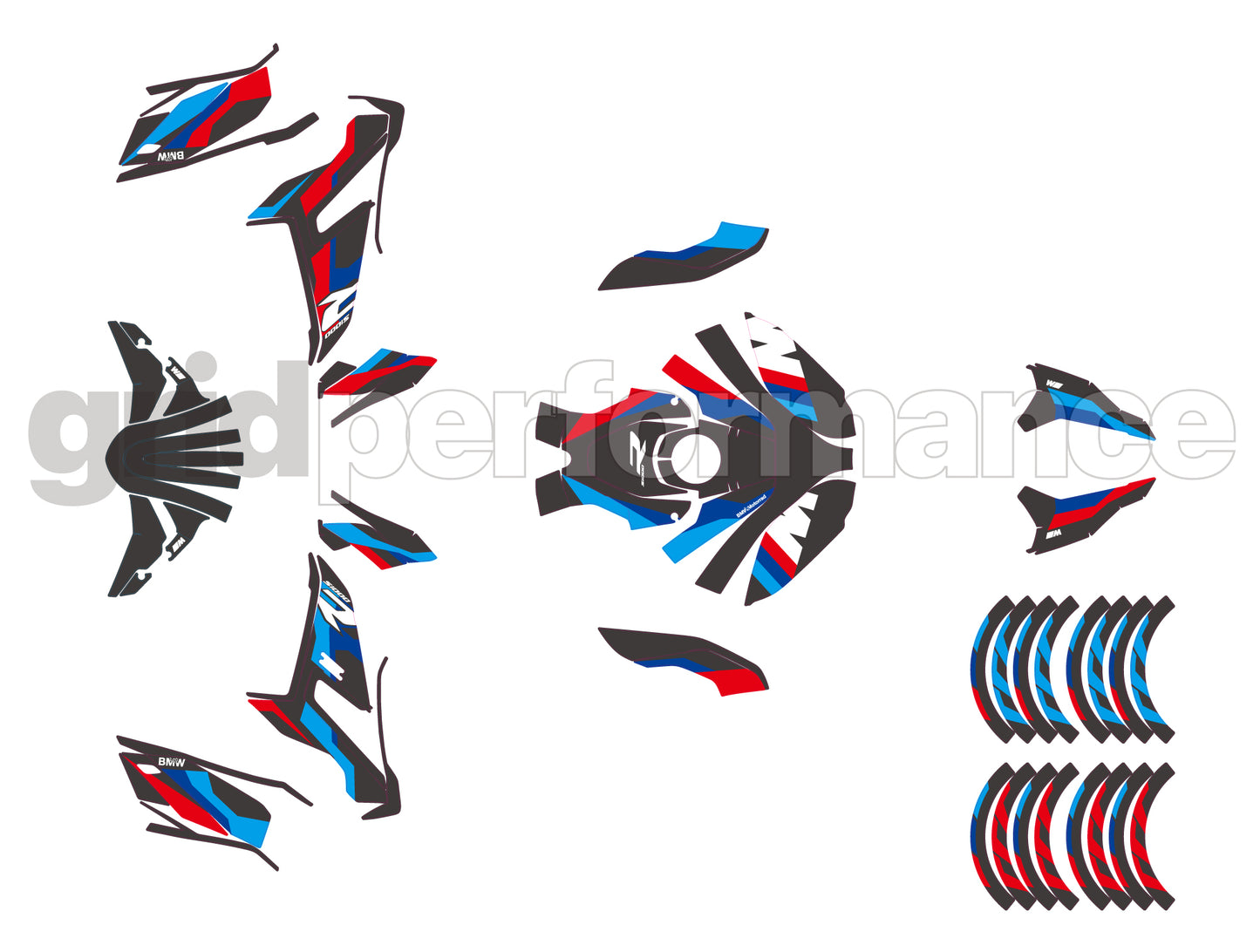BMW S1000R Graphic Decal Sticker Kit (1-3.M)