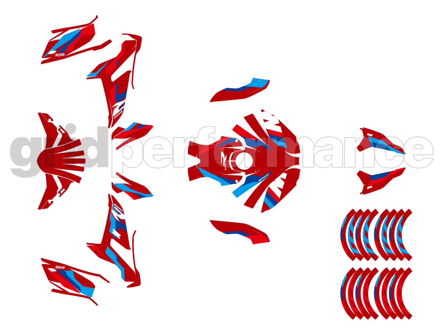 BMW S1000R Graphic Decal Sticker Kit (1-5.M)