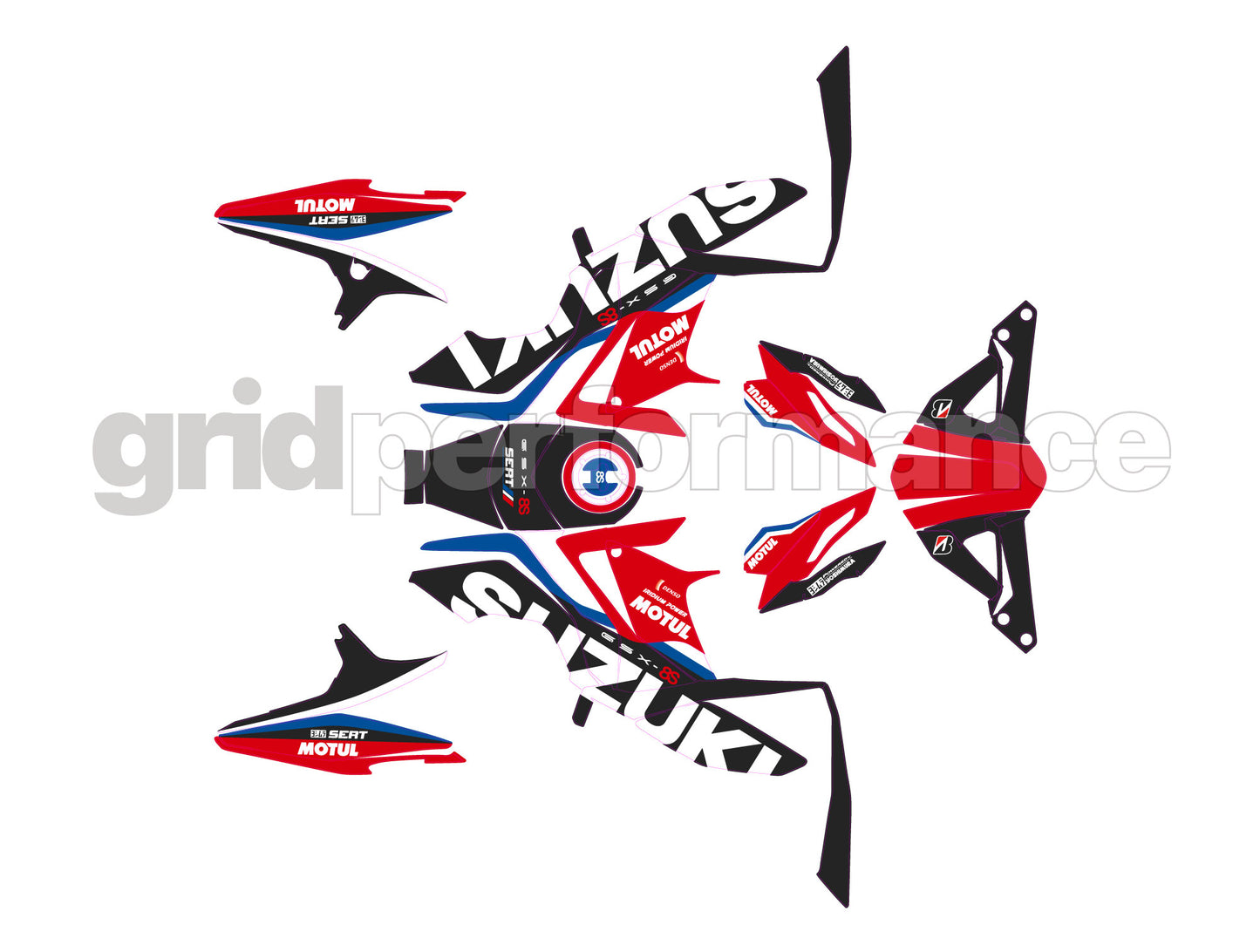 SUZUKI GSX-8S Custom Vinyl Graphic Decal Kit (1.S-R-R)