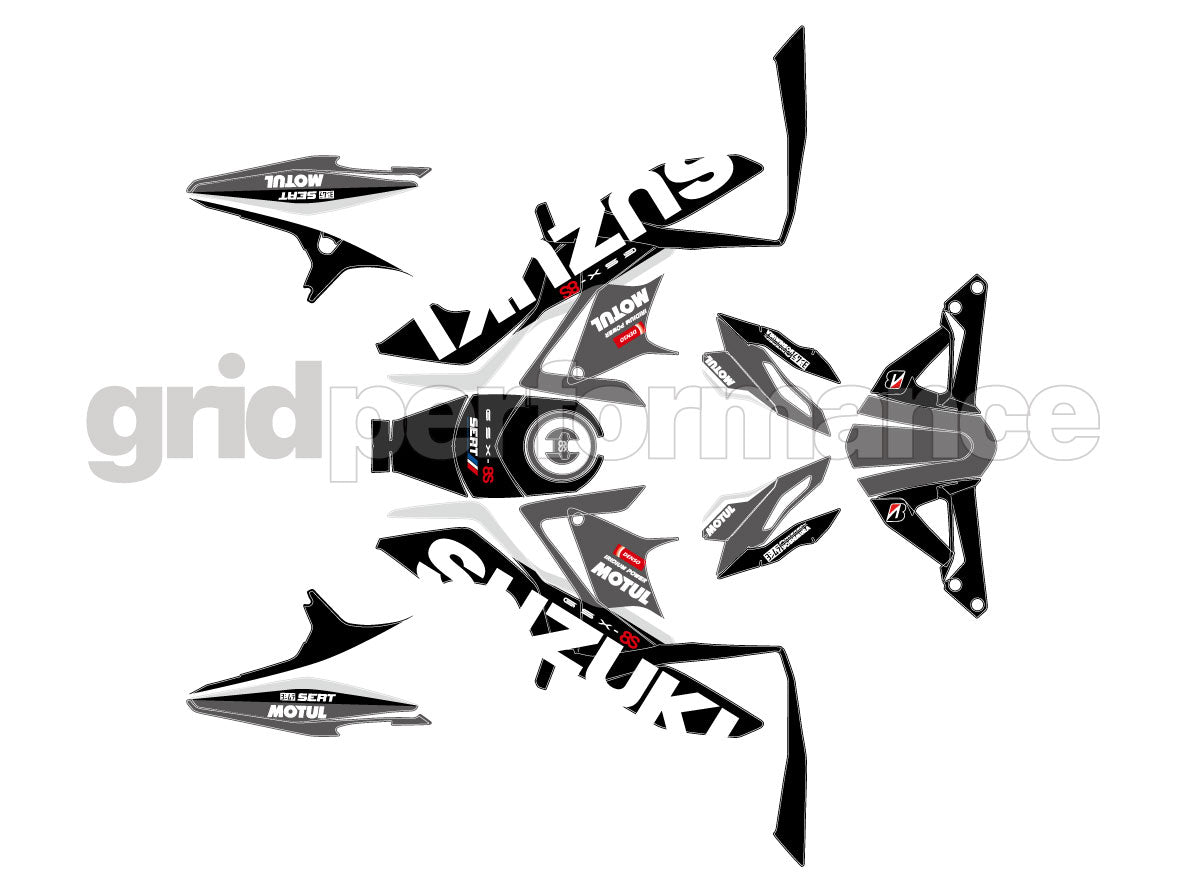 SUZUKI GSX-8S Custom Vinyl Graphic Decal Kit (3.S-R-R)