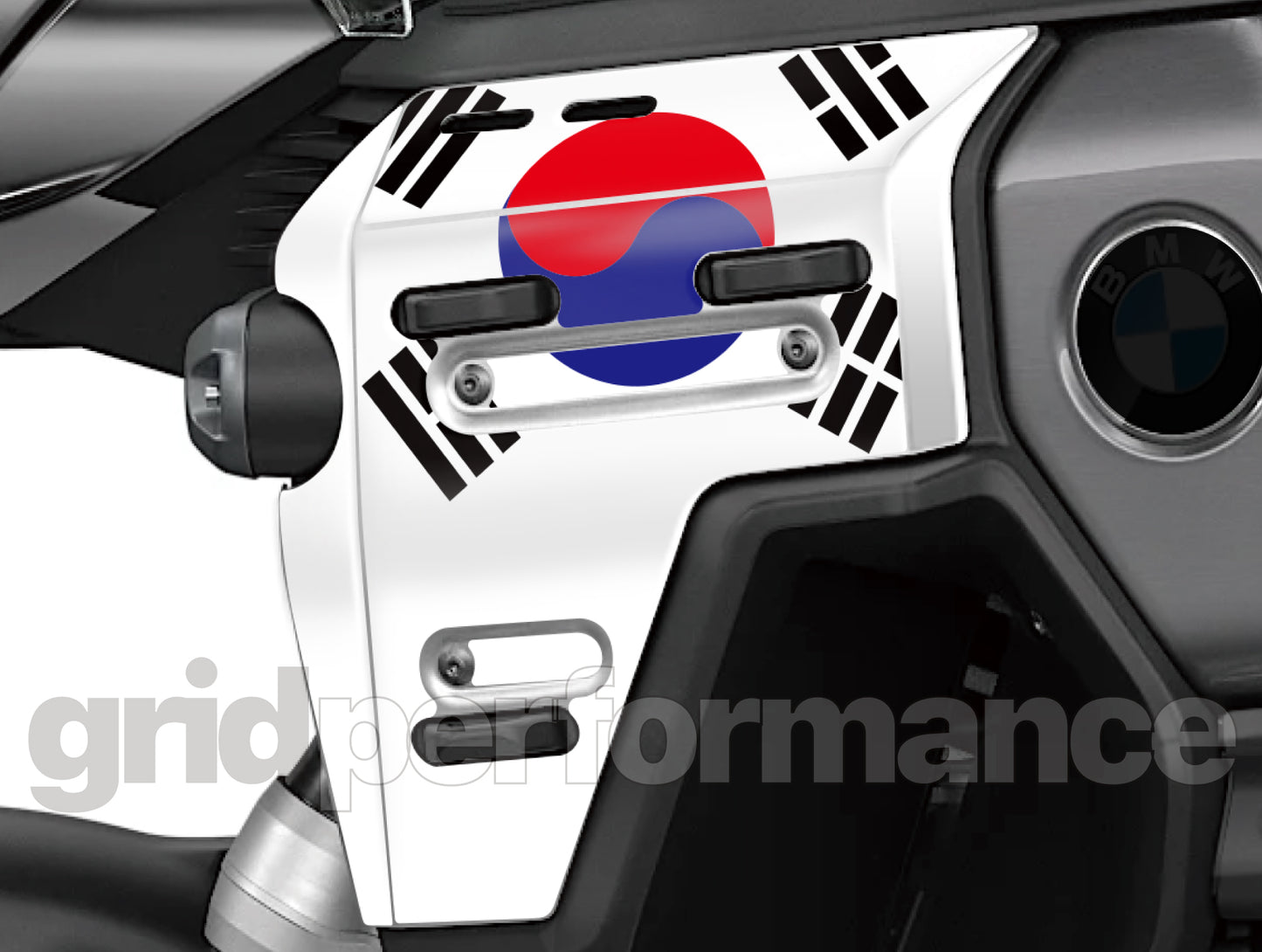 BMW R1300GS ADV Adventure Tank Side Aluminum Graphic Panel Decal (10.KOREA)