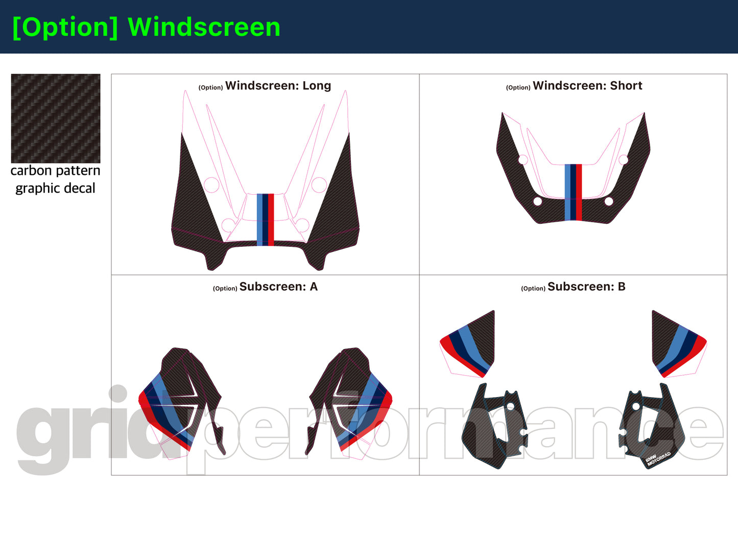 BMW R1300GS ADV Adventure Graphic Decal Sticker Kit (1-0.M)