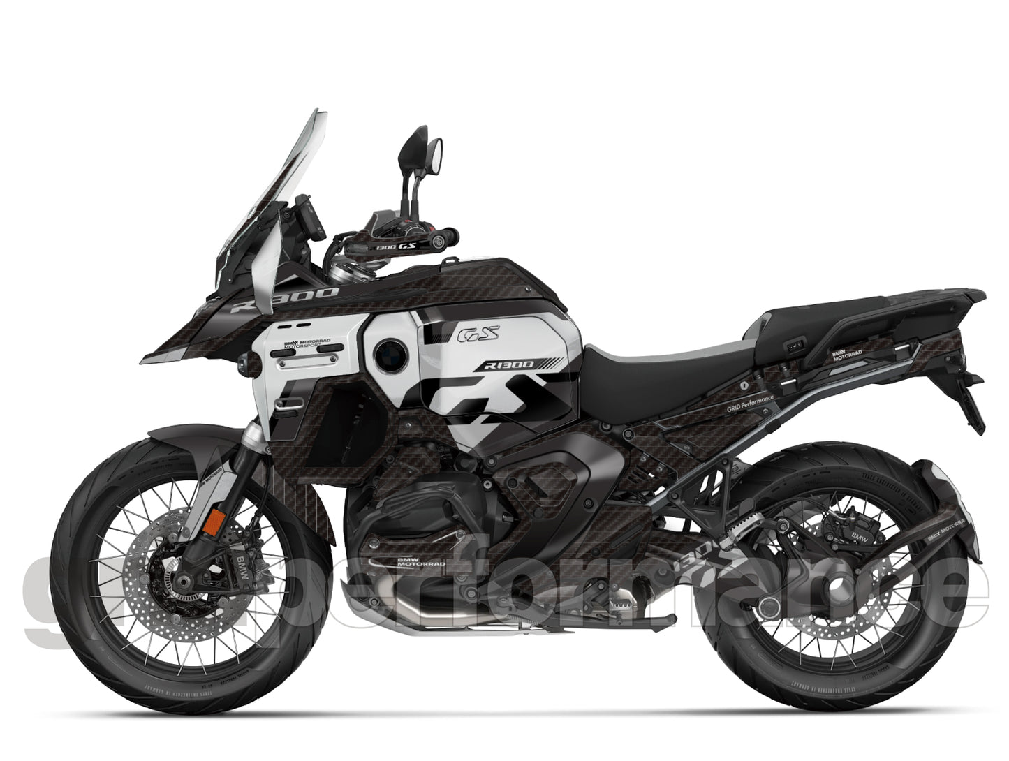 BMW R1300GS ADV Adventure Graphic Decal Sticker Kit (8-5.Original Look Gray)