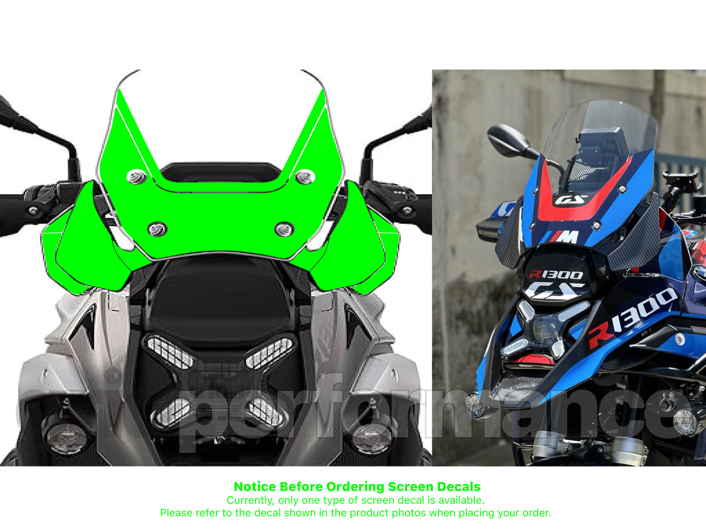 BMW R1300GS Custom Vinyl Graphic Decal Kit (3-3.Marlbo Green)