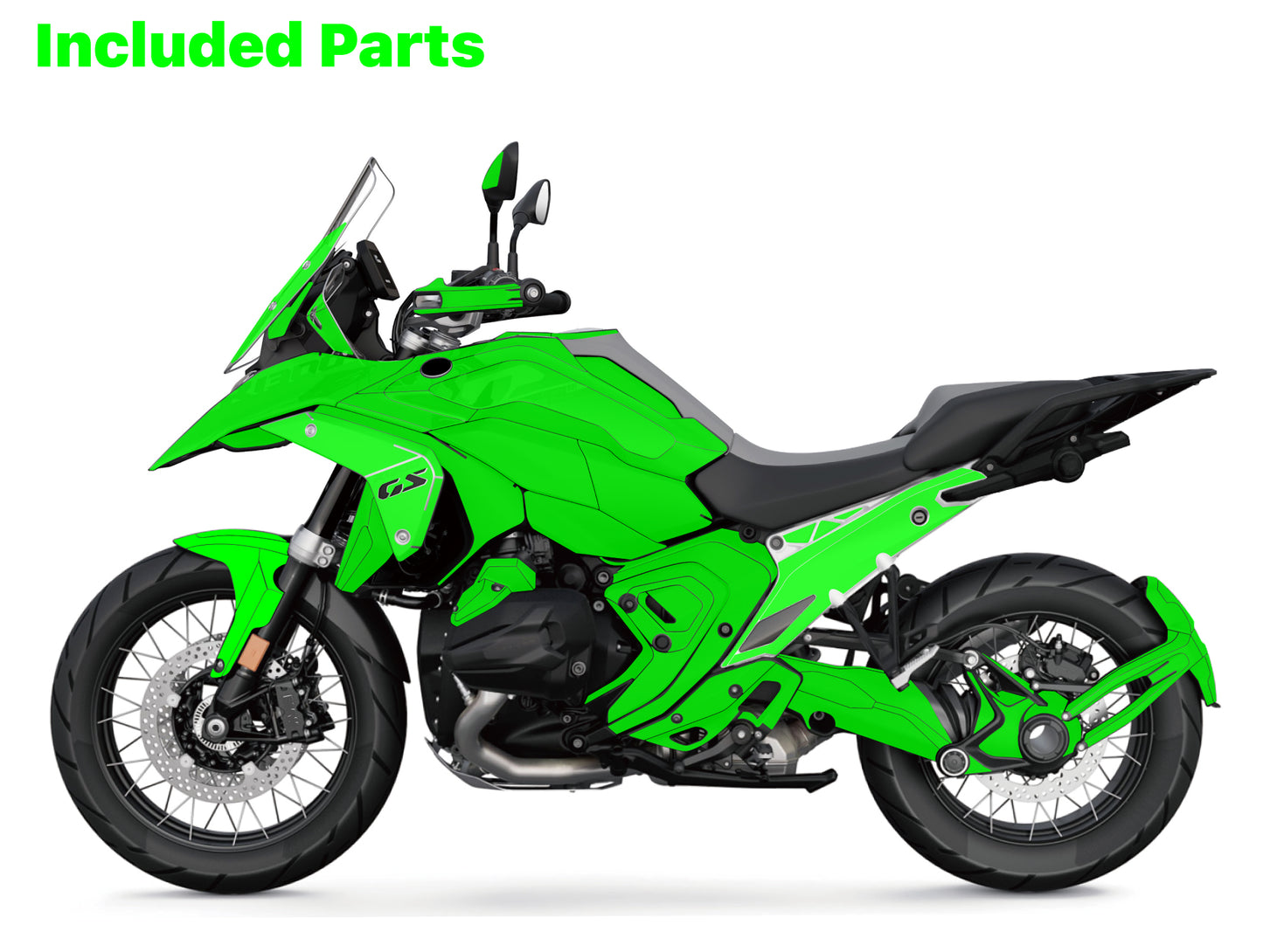 BMW R1300GS Custom Vinyl Graphic Decal Kit (3-3.Marlbo Green)