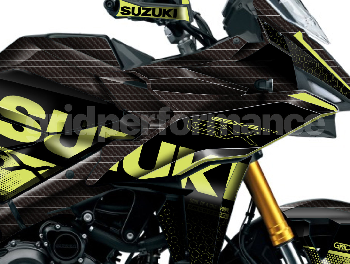 SUZUKI GSX-S1000 GX Graphic Decal Sticker Kit (0-0.Carbon)