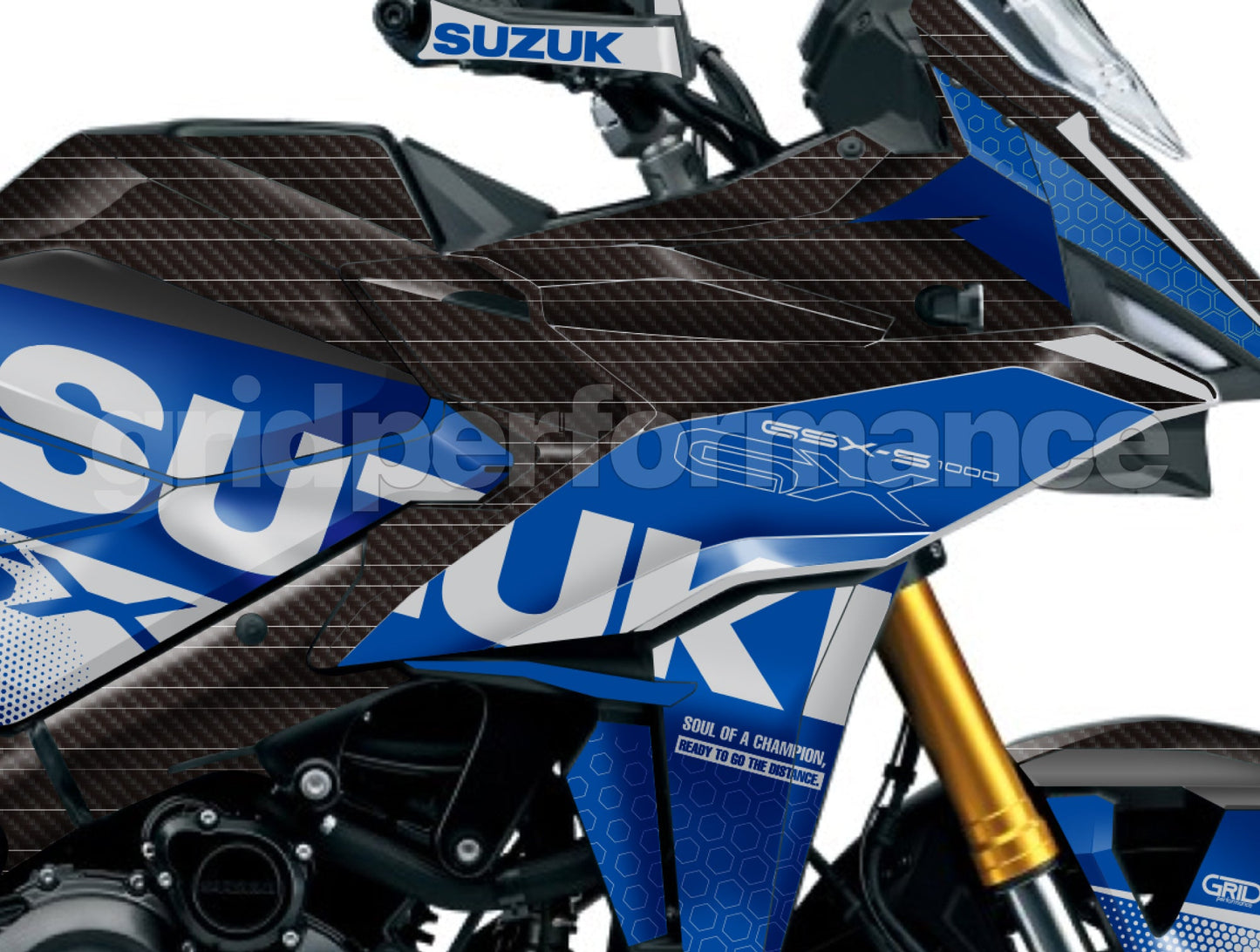 SUZUKI GSX-S1000 GX Graphic Decal Sticker Kit (0-1.Carbon)