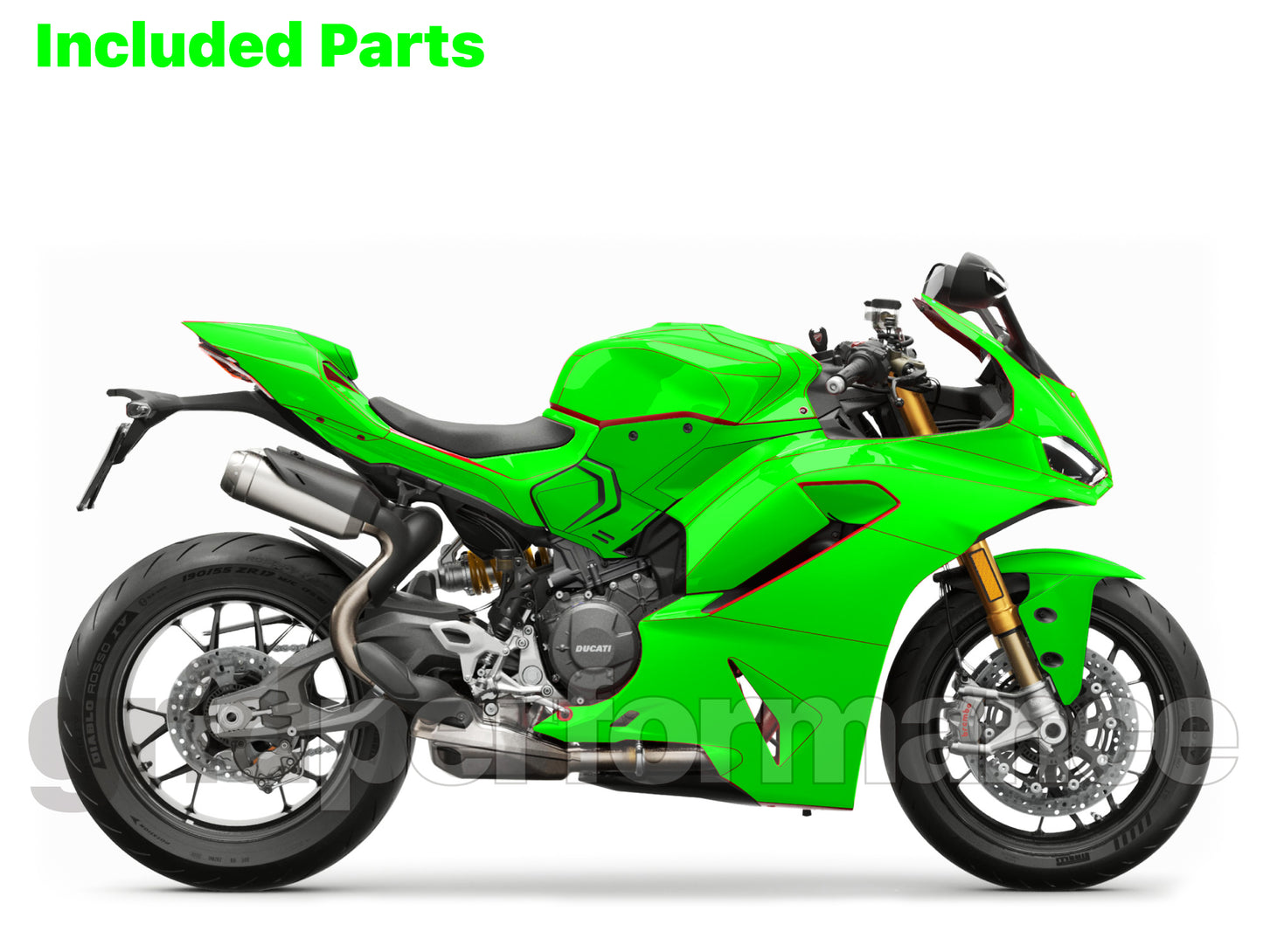 Ducati Panigale V2S Custom Vinyl Graphic Decal Kit (1-1.SBK RED)
