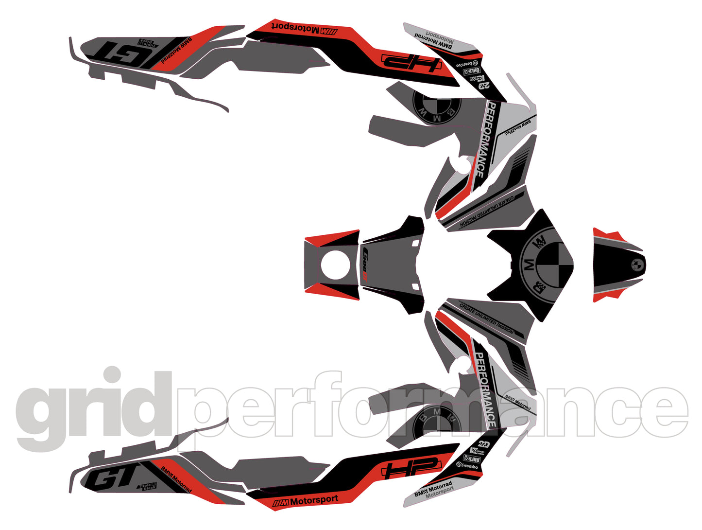BMW C400GT Custom Vinyl Graphic Decal Kit (4-2.Triple Black)