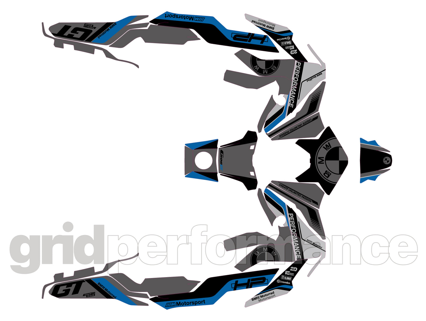 BMW C400GT Custom Vinyl Graphic Decal Kit (4-3.Triple Black)
