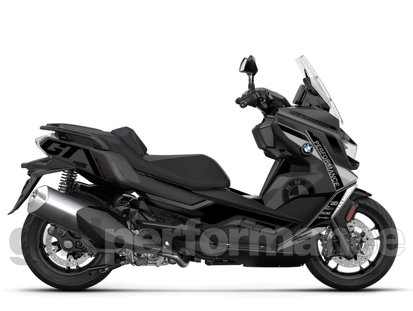 BMW C400GT Custom Vinyl Graphic Decal Kit (4-4.Triple Black)
