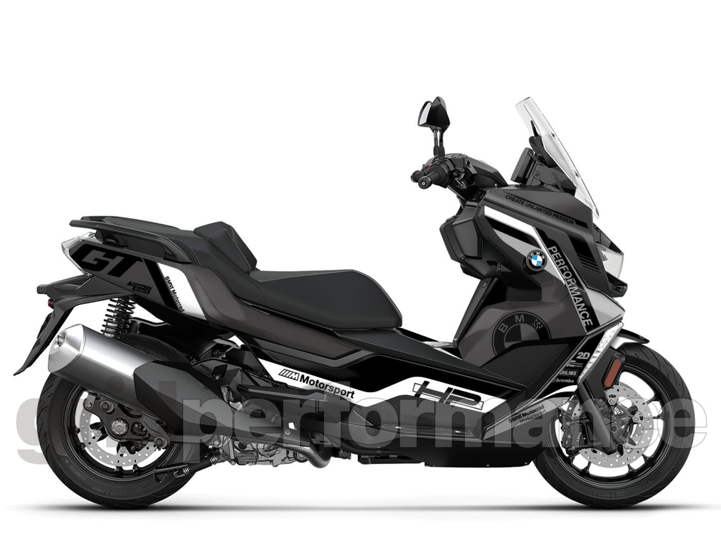 BMW C400GT Custom Vinyl Graphic Decal Kit (4-5.Triple Black)