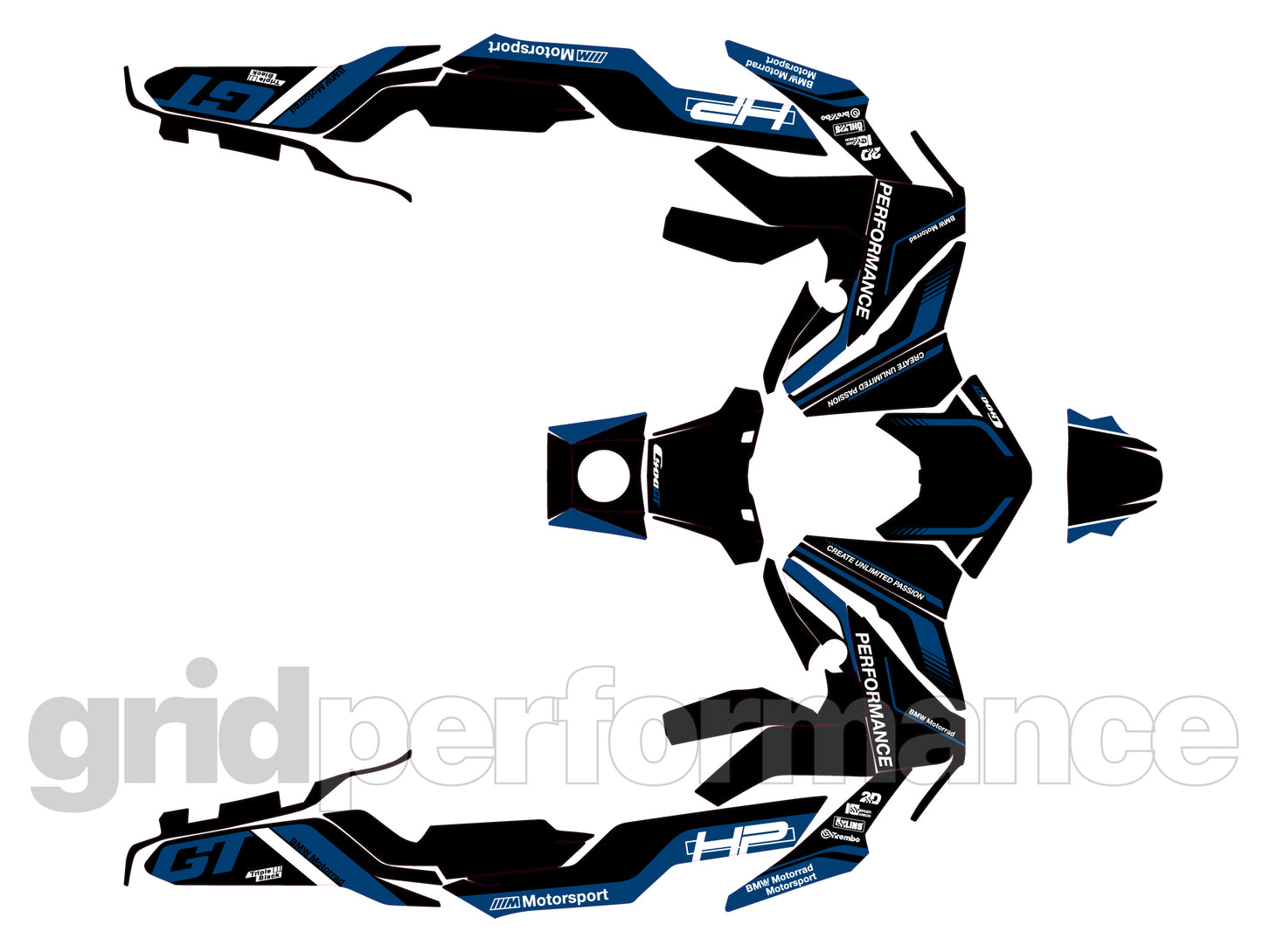 BMW C400GT Custom Vinyl Graphic Decal Kit (8-2.Triple Black)