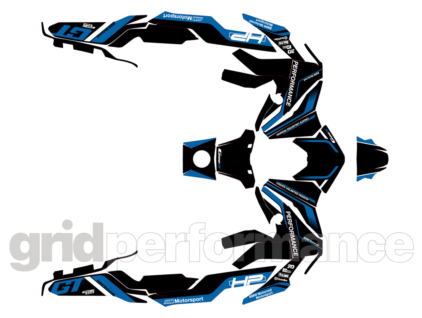 BMW C400GT Custom Vinyl Graphic Decal Kit (8-3.Triple Black)