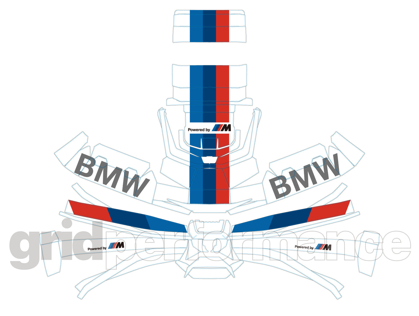 BMW Complete Top Case Pack (43.5l) C400X/GT Decal (1-1.M)