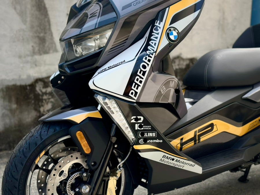 BMW C400GT Custom Vinyl Graphic Decal Kit (4-5.Triple Black)