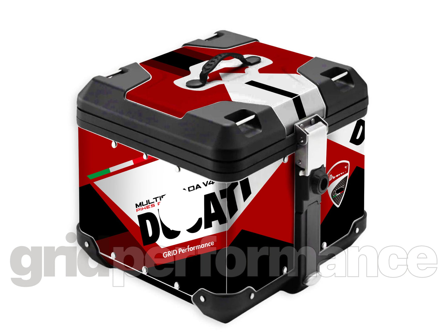 DUCATI Multistrada V4 PP Aluminium Top Box Decal Sticker Kit (Type-B)
