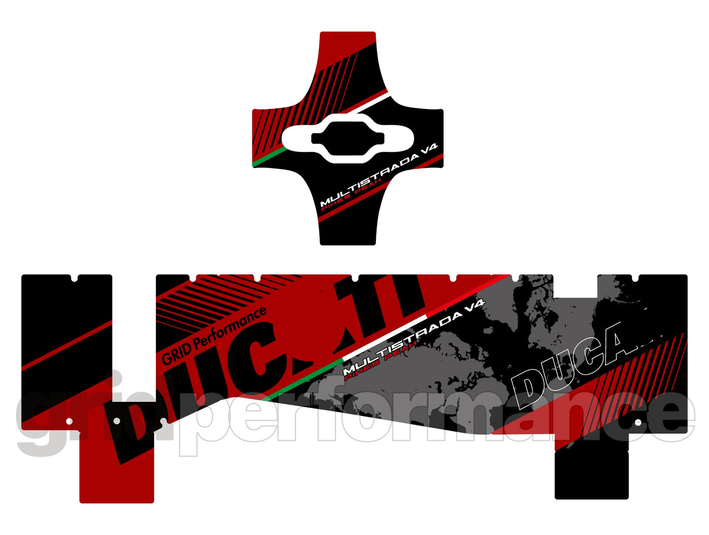 DUCATI Multistrada V4 PP Aluminium Painners Decal Sticker Kit (Type-C)