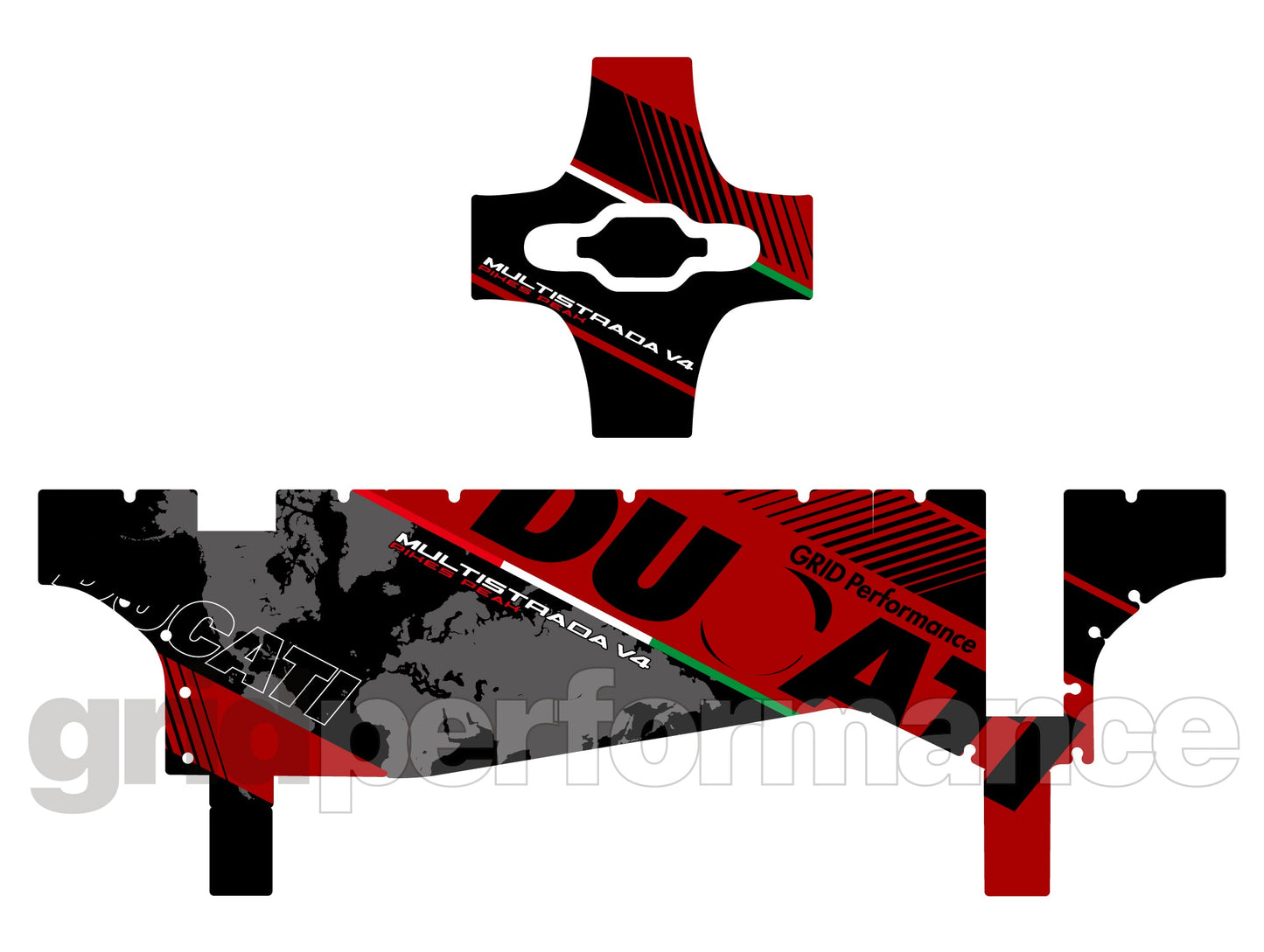 DUCATI Multistrada V4 PP Aluminium Painners Decal Sticker Kit (Type-C)