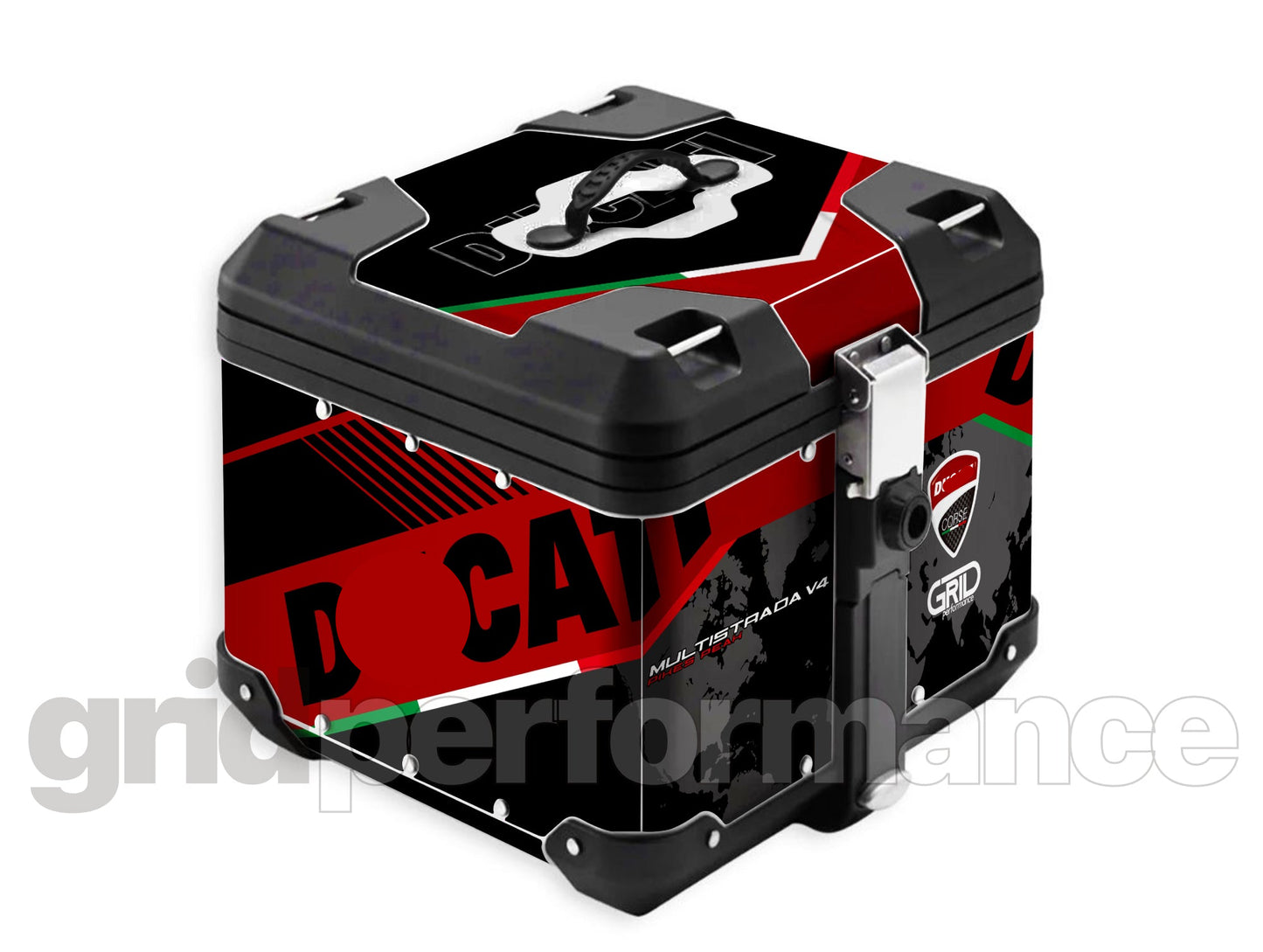 DUCATI Multistrada V4 PP Aluminium Top Box Decal Sticker Kit (Type-C)