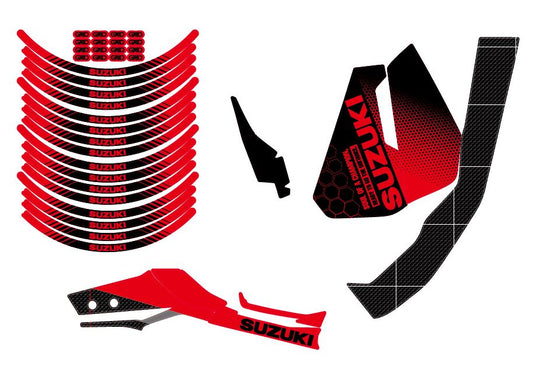 SUZUKI GSX-S1000 GX Graphic Decal Sticker Kit (0-4.Carbon @977 graphics)