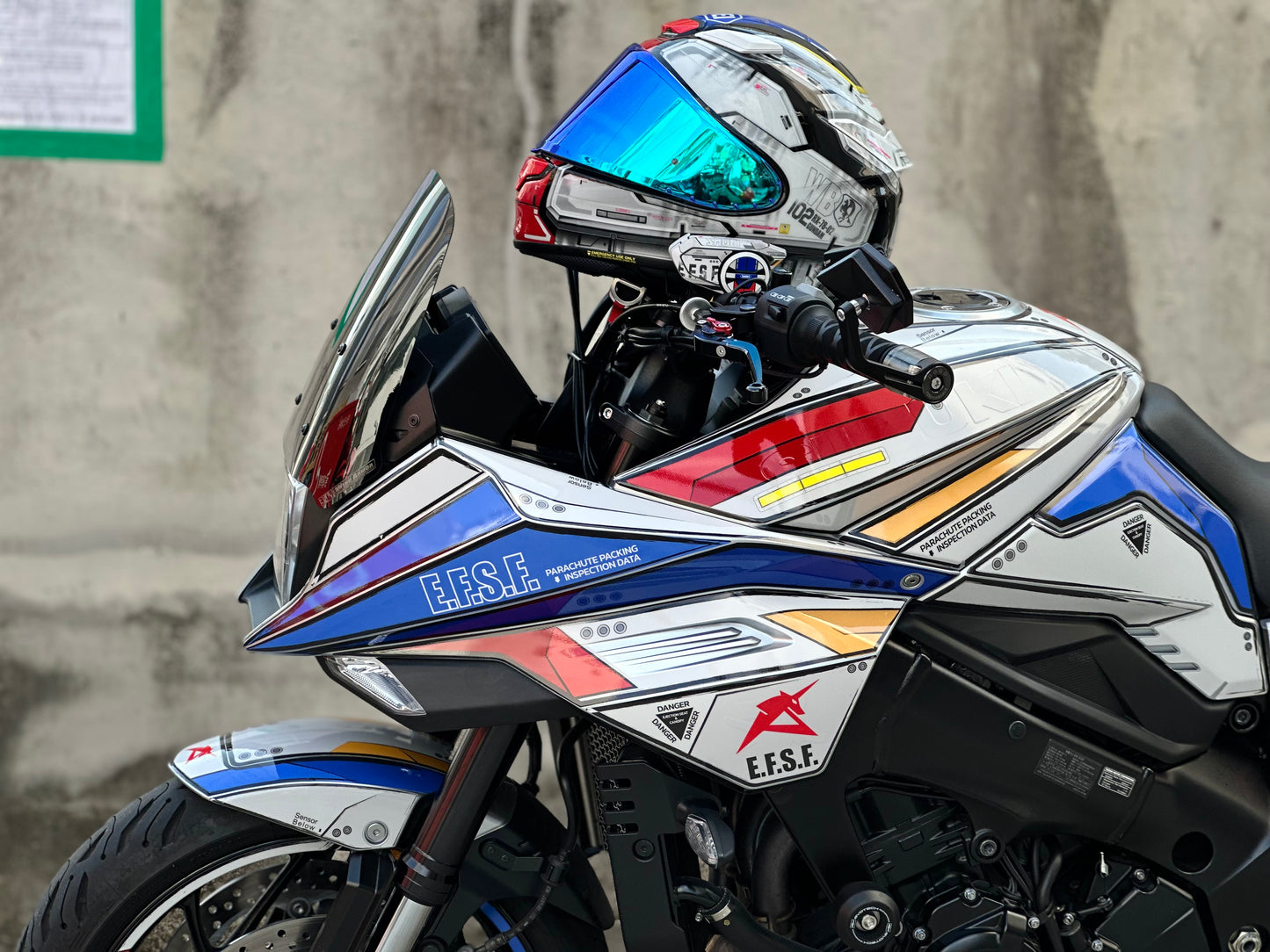 Motorcycle Fairing Decal Vinyl Sticker Kit – For SUZUKI KATANA (1-1.Mecha Style)