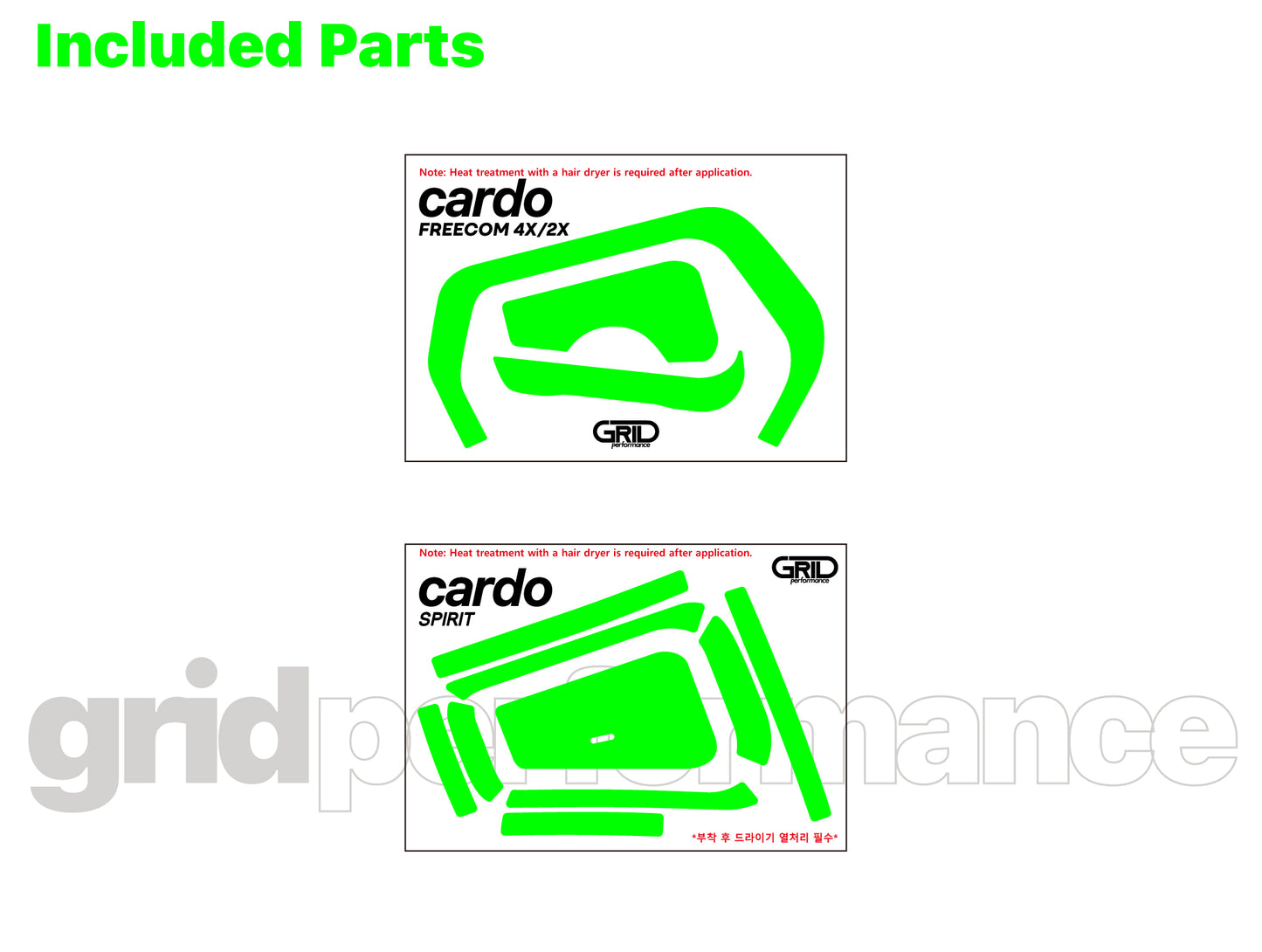cardo Packtalk PRO Edge Neo Freecom 4X 2X Spirit Packtalk Bold Graphic Decal Sticker Kit (3.KOREA)