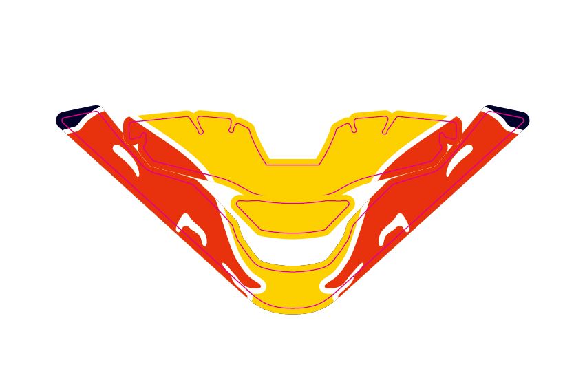 Shoei Helmet Chin Graphic Decal Kit (X-15,XL,1-1)(@Joe Dalton)