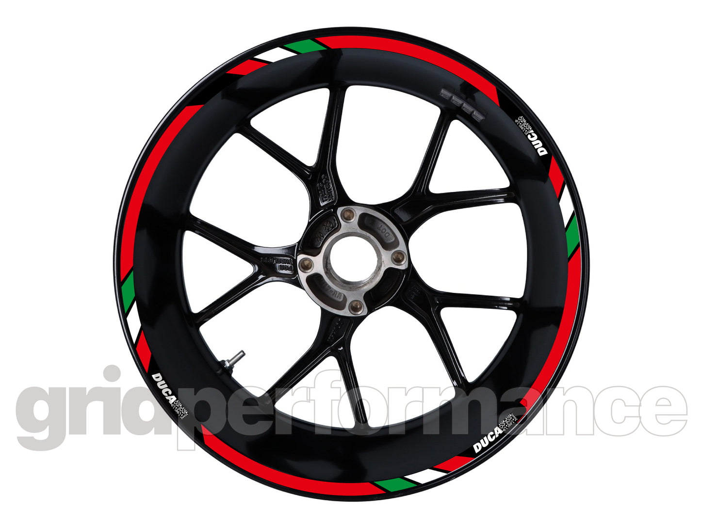 DUCATI 17inch Wheels Decla Sticker (1-1.Red)