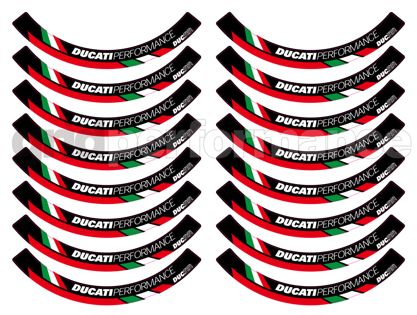 DUCATI 17inch Wheels Decla Sticker (1-1.Red)