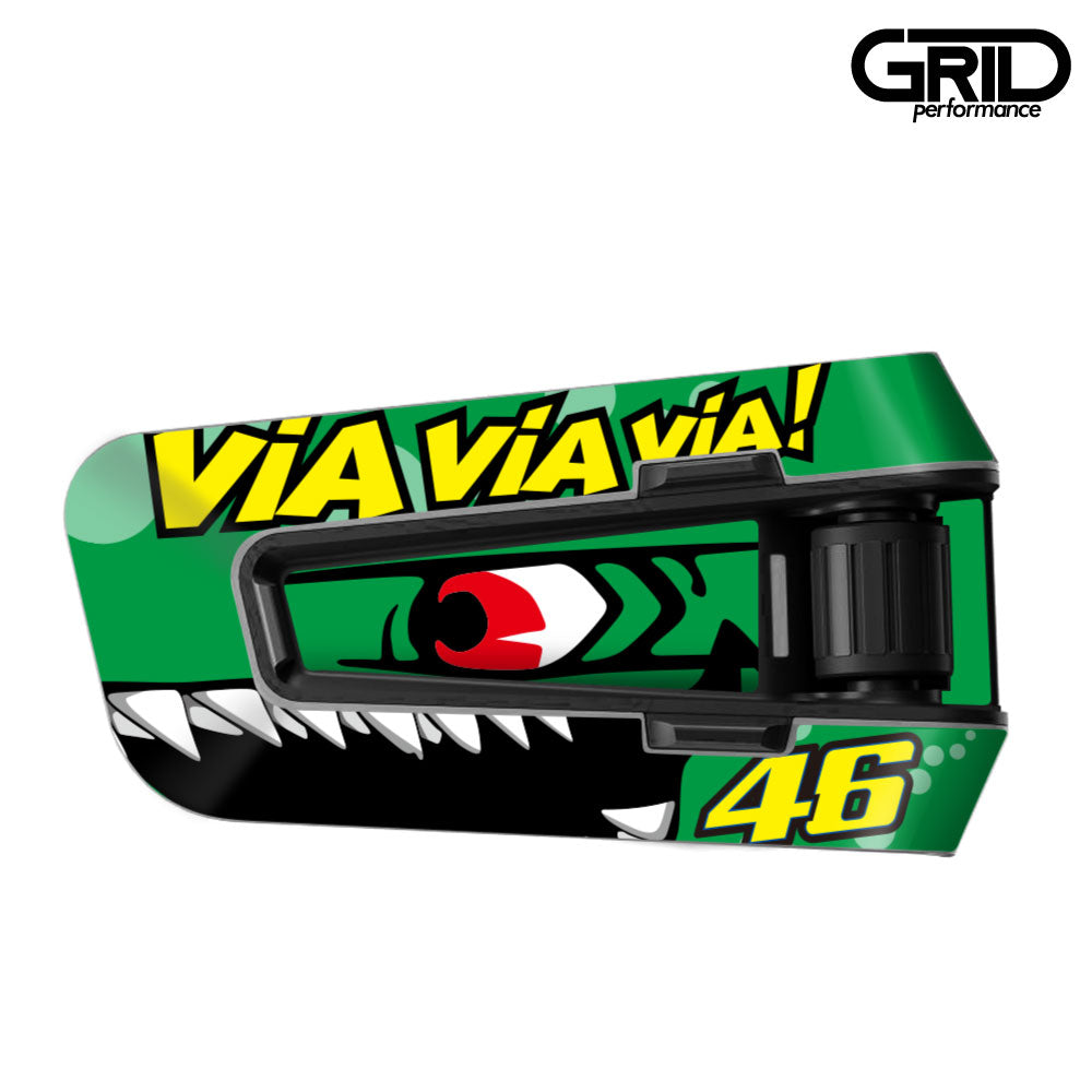 cardo Packtalk PRO Edge Neo Freecom 4X 2X Spirit Packtalk Bold Graphic Decal Sticker Kit (18.Rossi Shark Green)