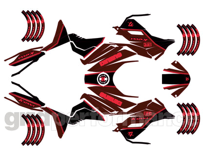 Motorcycle Fairing Decal Vinyl Sticker Kit – For SUZUKI KATANA (2-8)