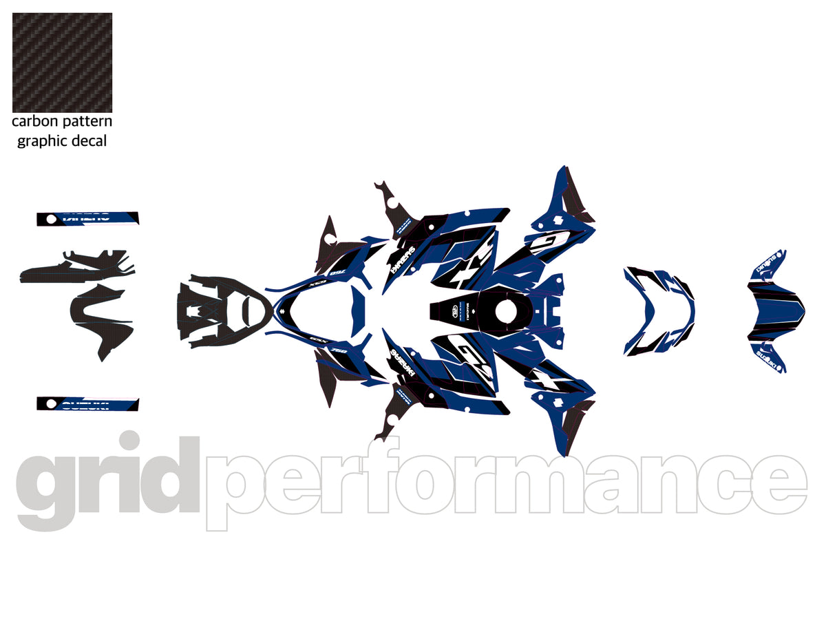 SUZUKI GSR 750 Graphic Full Decal Vinyl Kit (1-2)