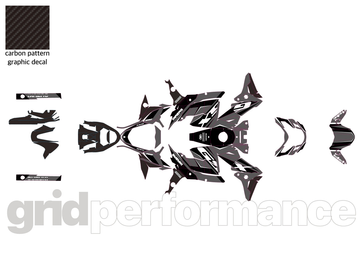 SUZUKI GSR 750 Graphic Full Decal Vinyl Kit (1-4.GSX)