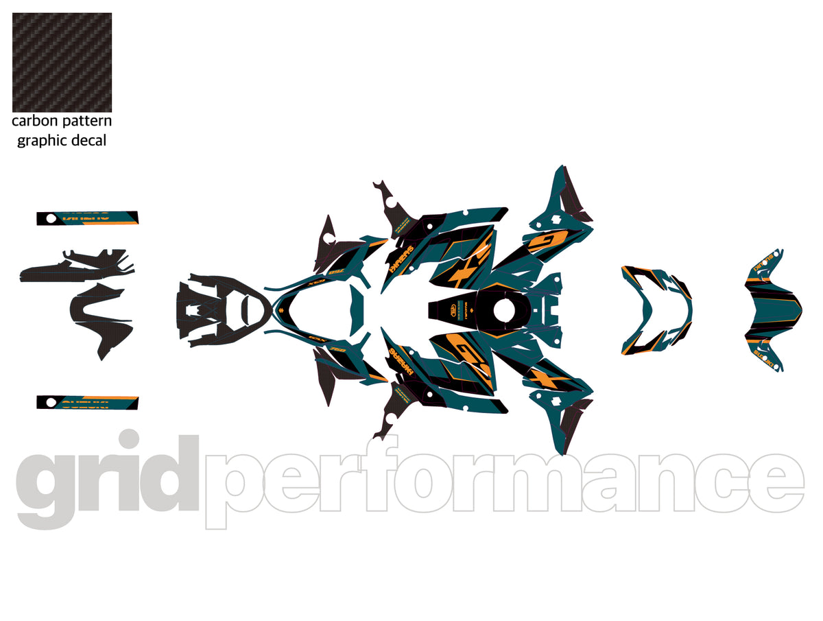 SUZUKI GSR 750 Graphic Full Decal Vinyl Kit (1-5)