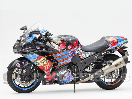 KAWASAKI ZZR 1400 Graphic Full Decal Sticker Kit (1-1.Motegi5)