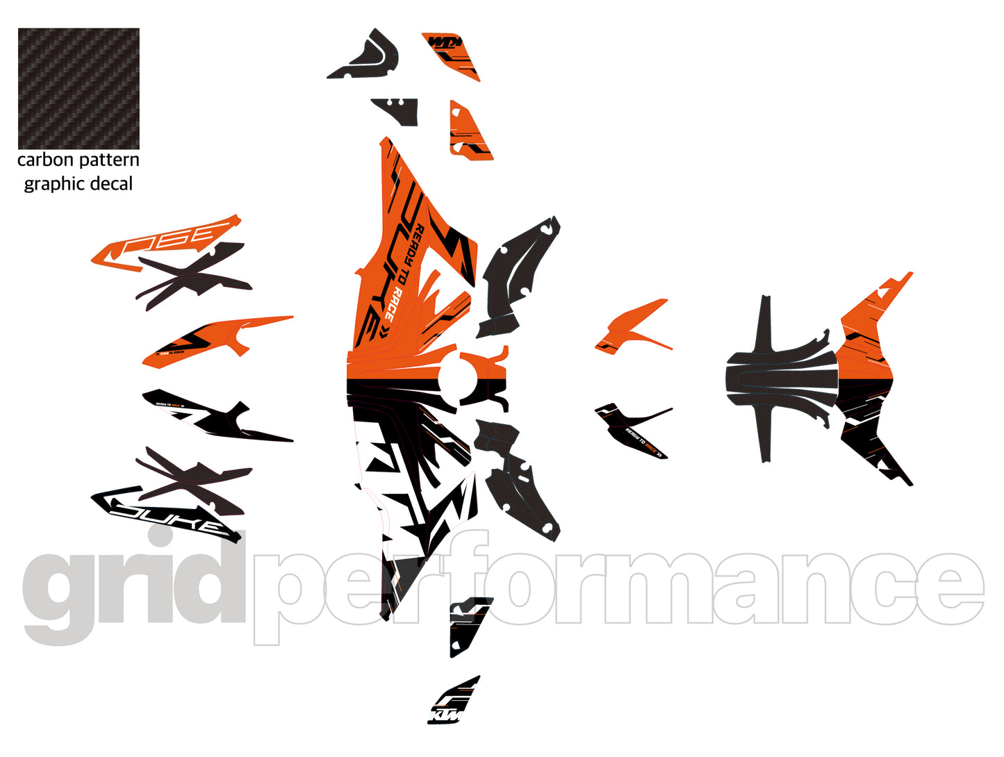 390 DUKE  Graphic Full Decal Kit (1-1)