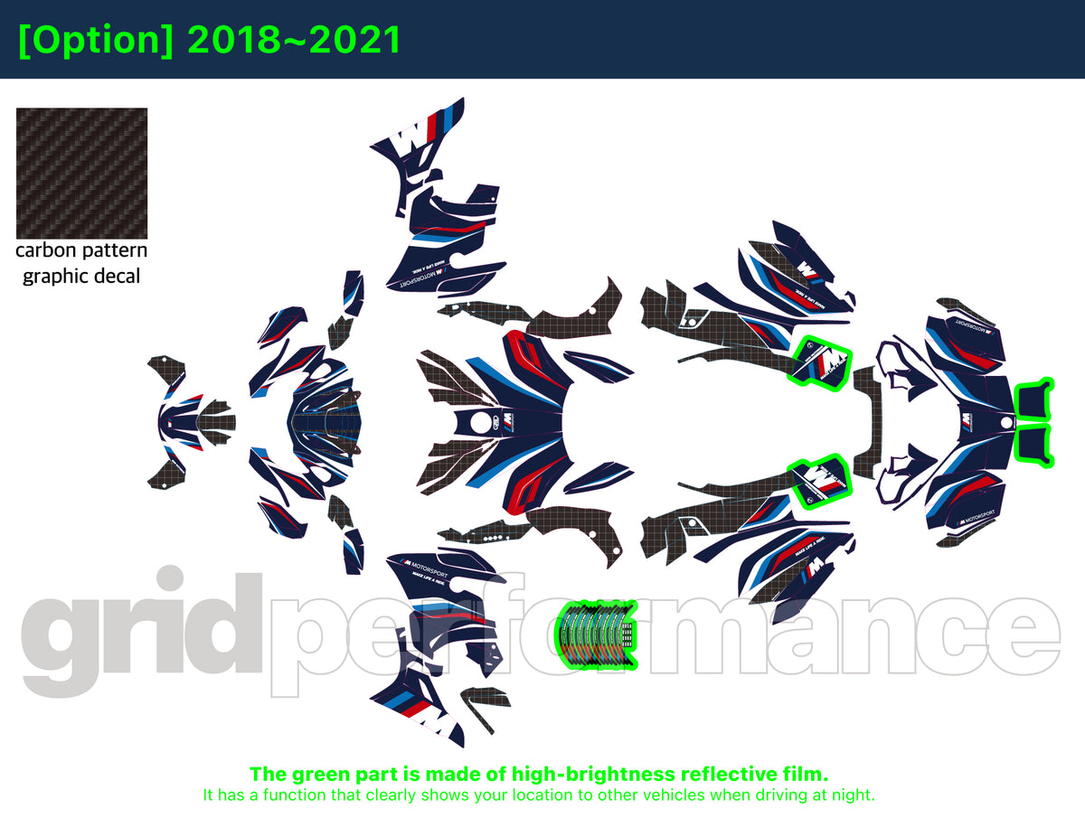 BMW K1600 Grand America Graphic Full Decal Kit (1-1.M)