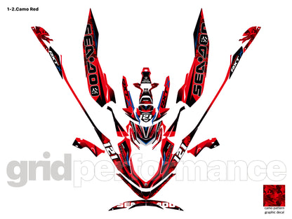 2018~2023 SEADOO RXP X 325 Graphic Decal Sticker Kit (1.Carbon)