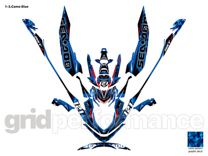 2018~2023 SEADOO RXP X 325 Graphic Decal Sticker Kit (1.Carbon)