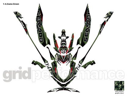 2018~2023 SEADOO RXP X 325 Graphic Decal Sticker Kit (1.Carbon)