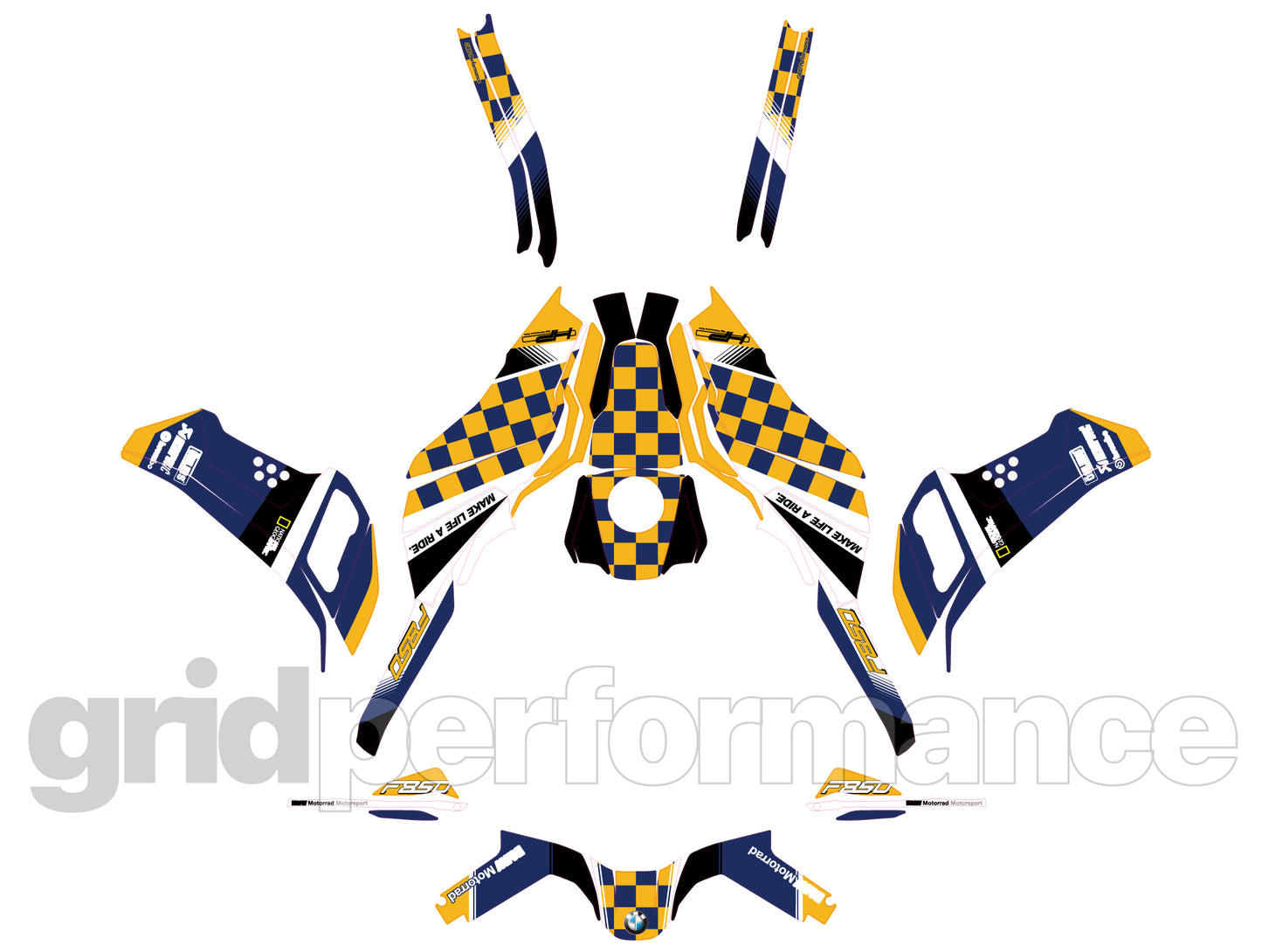 F850GS Adventure Full Graphic Vinyl Decal Kit (1-5)