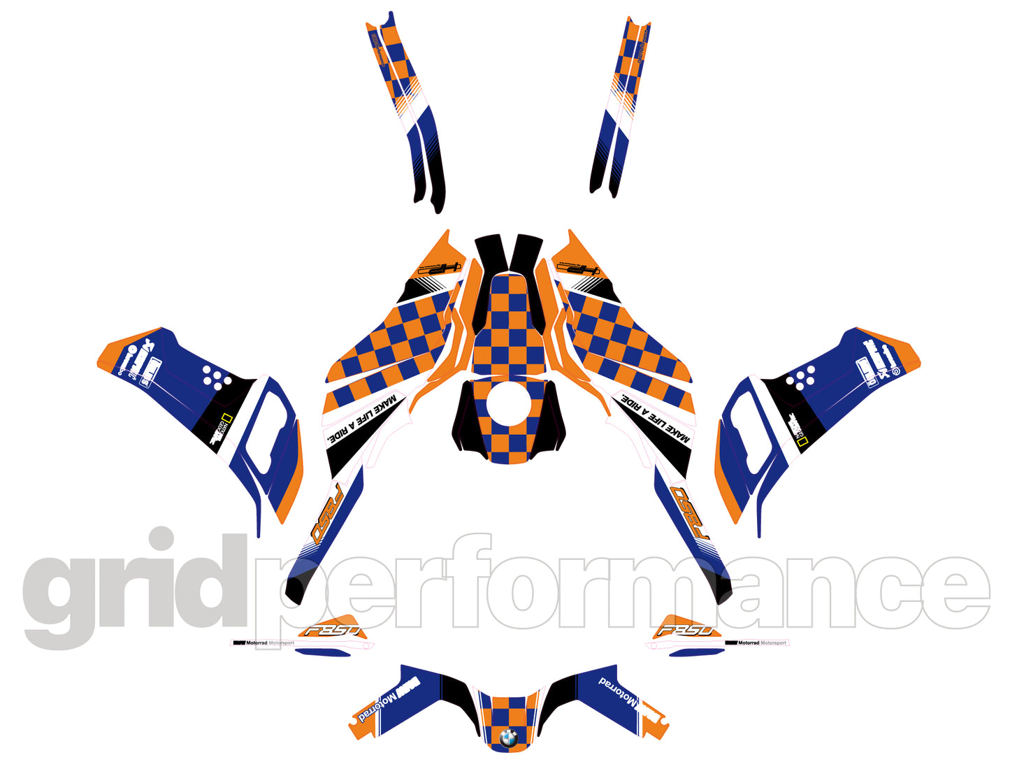 F850GS Adventure Full Graphic Vinyl Decal Kit (1-7)