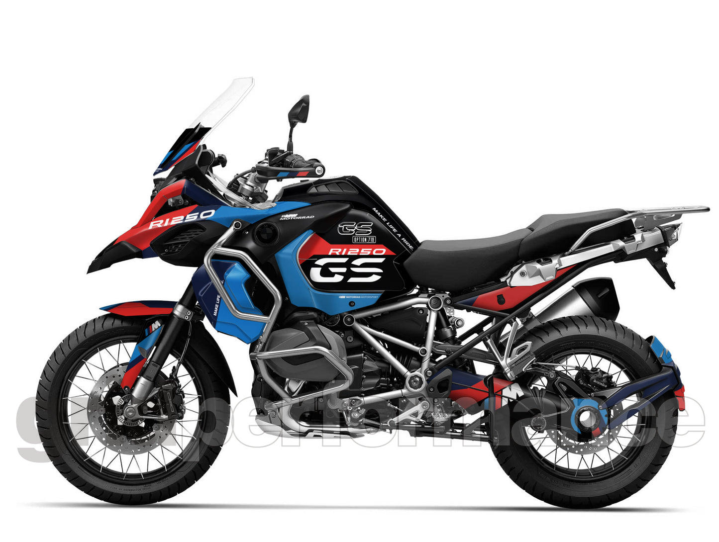 R1250GS R1200GS ADV Adventure Graphic Full Decal Vinyl Kit (4-2.M OPTION719)