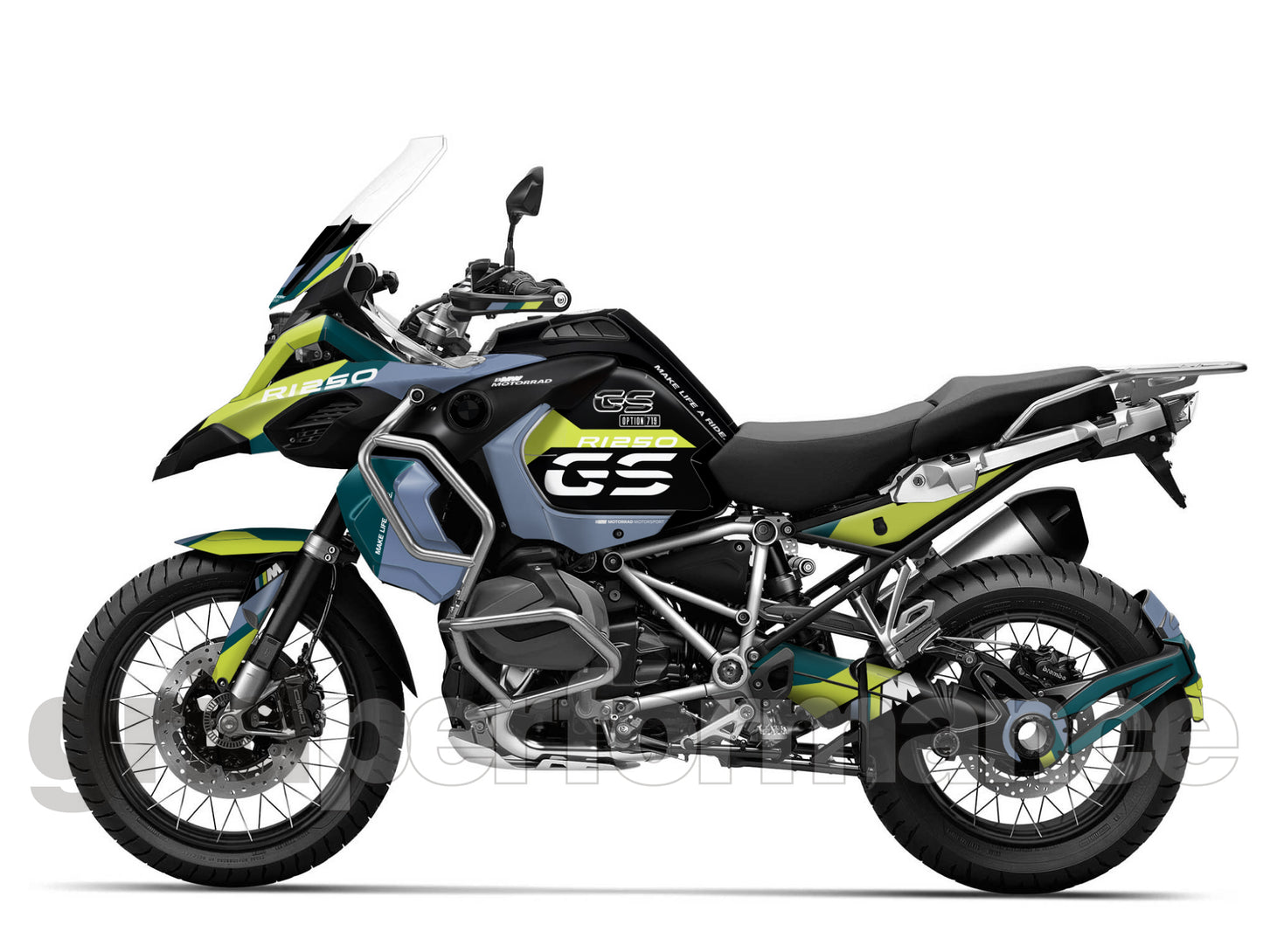 R1250GS R1200GS ADV Adventure Graphic Full Decal Vinyl Kit (4-4.M OPTION719)