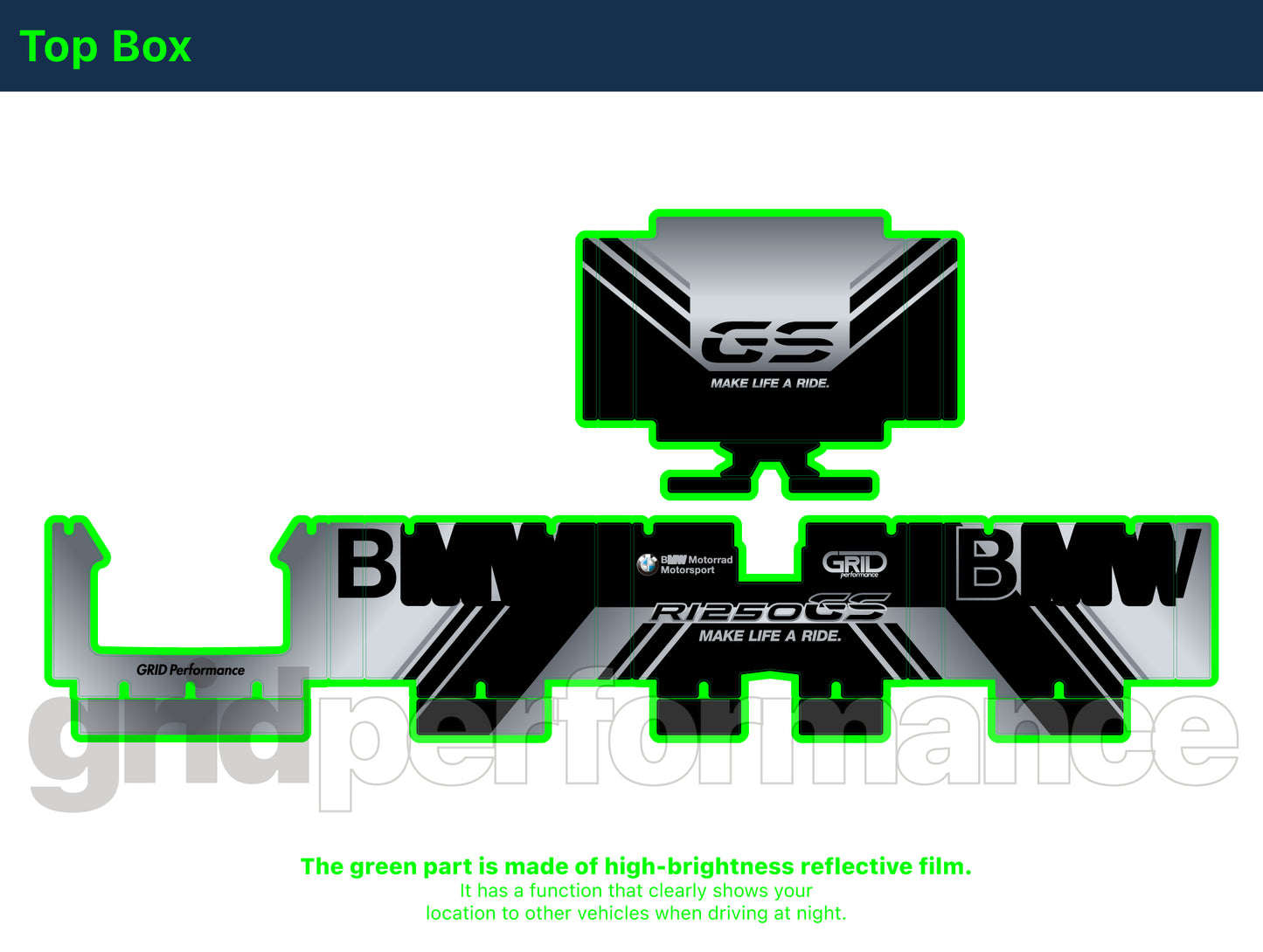 R1250GS R1200GS ADV Adventure Graphic Full Decal Vinyl Kit (5-2)