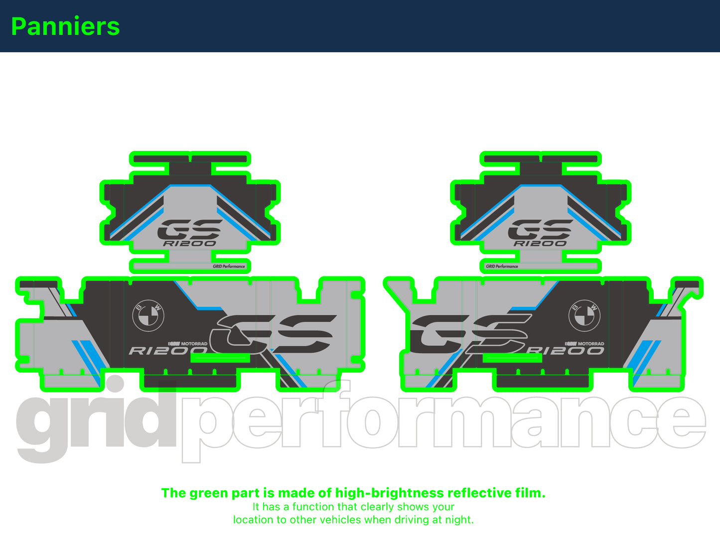 R1250GS R1200GS ADV Adventure Graphic Full Decal Vinyl Kit (7-1)