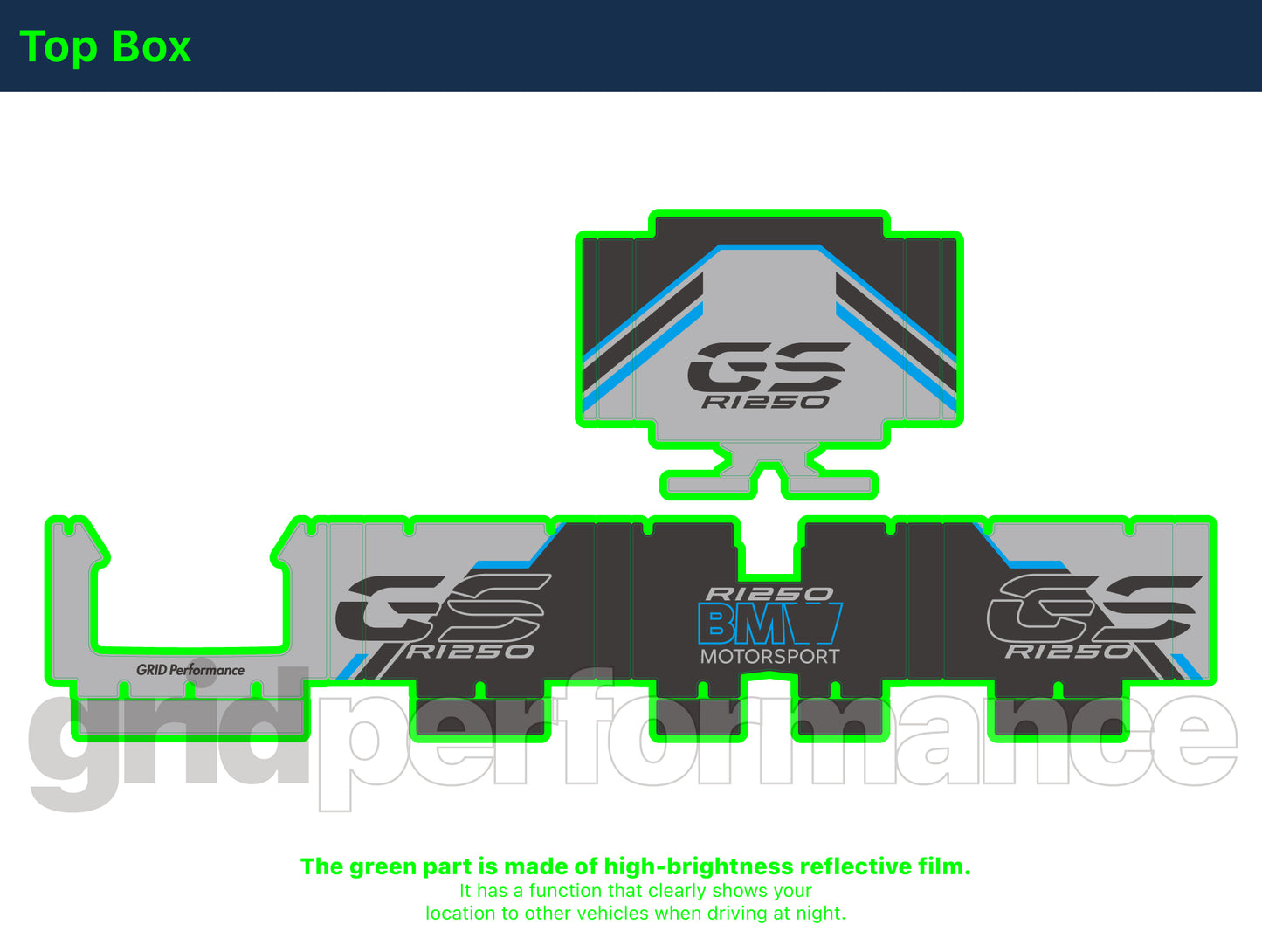 R1250GS R1200GS ADV Adventure Graphic Full Decal Vinyl Kit (7-1)